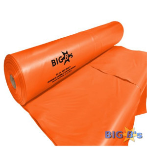 Builders Film ORANGE HIGH IMPACT 4M x 33M x 200um Concrete Grade
