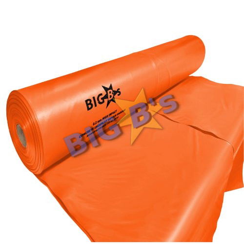 Builders Film ORANGE HIGH IMPACT 4M x 33M x 200um Concrete Grade